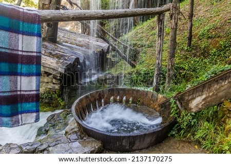 Ancient fulling mill or washing mashine in Etar, Bulgaria