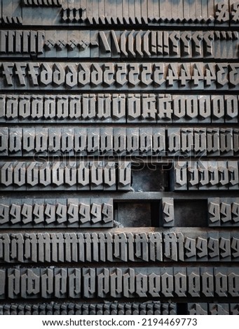 ancient  German Gothic movable type