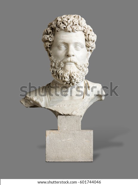 Ancient Greek bust\
sculpture portrait of a\
man