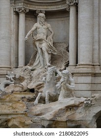 Ancient Greek Emperor Standing On Top Of Dragon Stone On His Throne. Surrounded By Dragon Horses And Male Entertainer