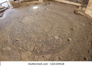 Ancient Greek mosaics at Madaba Archaeological Park, Madaba, Jordan
