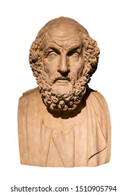 Ancient Greek Poet Homer, The Legendary Author Of The Iliad And The Odyssey.