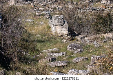 Ancient Greek Polis (Greek Colonization) And Greek-Scythian Settlements On The Black Sea Coast. Old Archaeological Excavations Abandoned, Shell Rock Foundations Visible In The Steppe Area