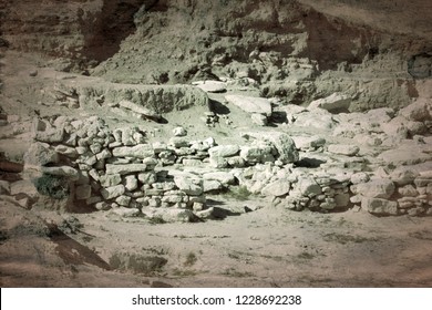 Ancient Greek Polis (Greek Colonization) And Greek-Scythian Settlements On The Black Sea Coast. Old Archaeological Excavations Abandoned, Shell Rock Foundations Visible In The Steppe Area