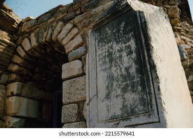 Ancient Greek Script On Marble,  Ephesus