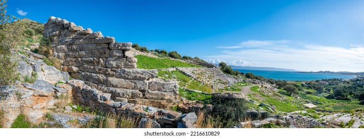 Ancient Greek Theater Of Thorikos In Lavrio, Greece