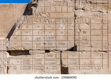 Ancient Hieroglyphs Egyption Number Karnak Temple Stock Photo 239884090 ...