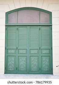 Ancient house door thailand. Classic and beautiful.