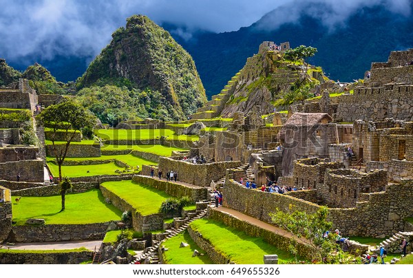 ペルーのパノラマ風景 古代インカの町マチュピチュ の写真素材 今すぐ編集