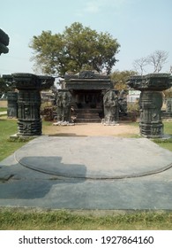 Ancient Indian Dance Stage Stone Art In The Garden 