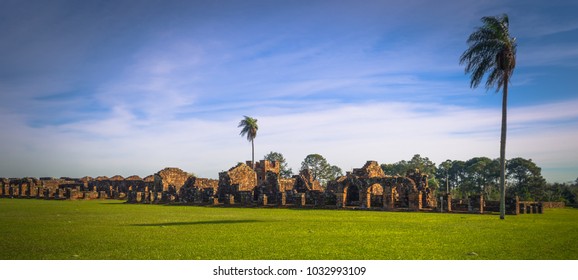 Ancient Jesuit ruins of the Mission of La Santissima Trinidad, Paraguay