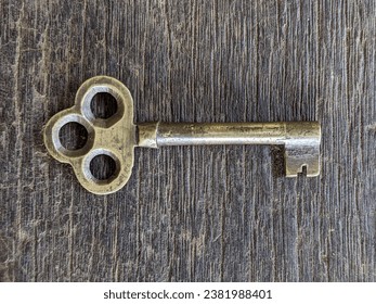 ancient key, ancient key, golden key, Old fashioned drawer lock