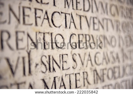 Ancient Latin Inscription 
