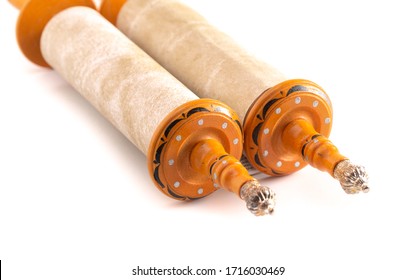 Ancient Looking Hebrew Scroll Of The Torah