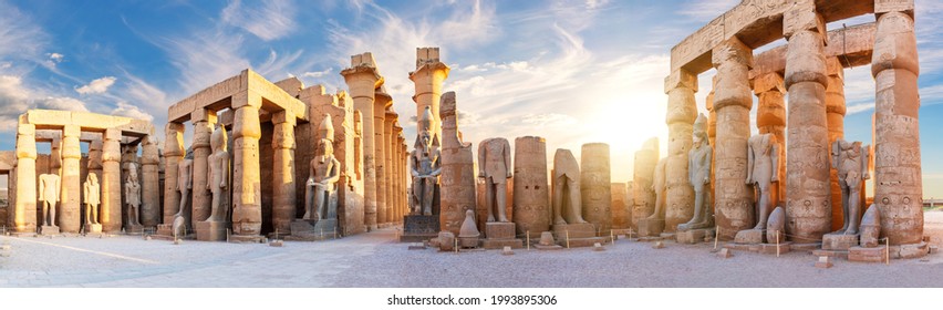 Ancient Luxor Temple view, sunset panorama, Egypt - Shutterstock ID 1993895306