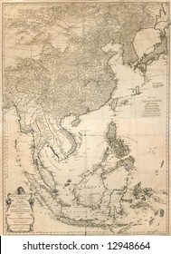 Ancient Map Of East Asia From 1786