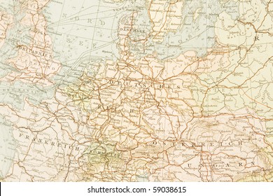 Ancient map of Germany,1895. - Powered by Shutterstock