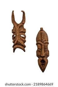 ancient mask carved from wood
