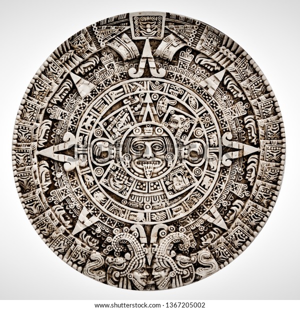 Ancient Mayan Calendar Glyphs Stock Photo 1367205002 