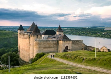 Ancient medieval Khotyn castle located on the right bank of the Dniester River. - Shutterstock ID 1192389652