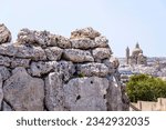 Ancient megalithic temple of Gigantija, Xaghra, Gozo, Malta.