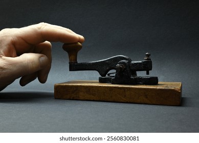 Ancient morse code telegraphy device