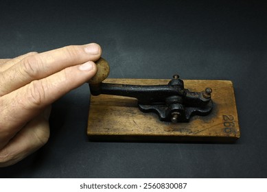 Ancient morse code telegraphy device