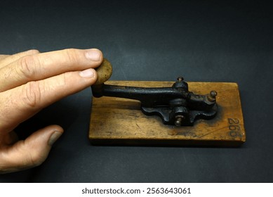 Ancient morse code telegraphy device