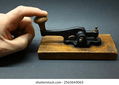 Ancient morse code telegraphy device