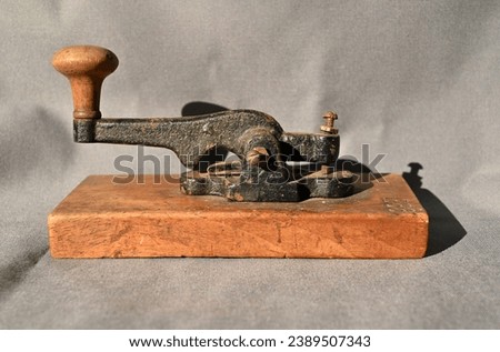 Ancient morse code telegraphy device