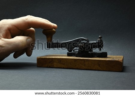 Ancient morse code telegraphy device