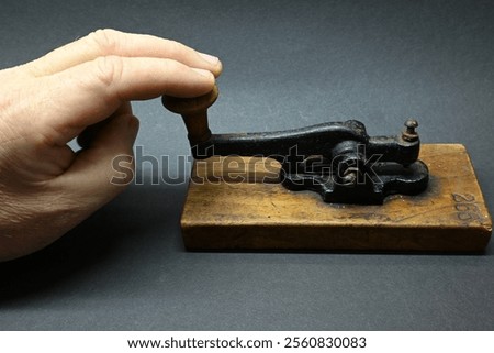 Ancient morse code telegraphy device