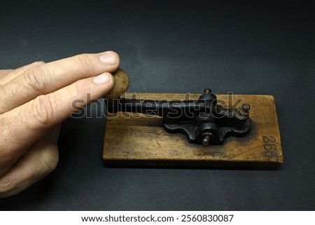 Ancient morse code telegraphy device
