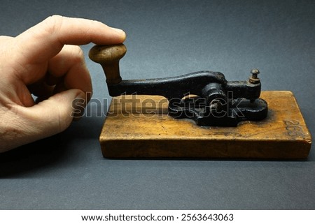 Ancient morse code telegraphy device