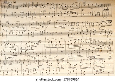 Ancient musical manuscript - Shutterstock ID 578769814