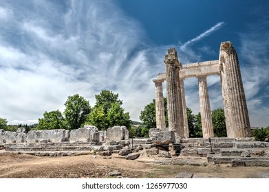 Ancient Nemea, the temple of Zeus in Greece