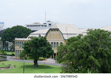 The Ancient Old Buildings, Seen From A Height, Evoke The Culture Of The Past. Located At Bang Phlat District, Bangkok, On May 1, 2021