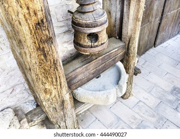 Ancient Olive Oil Wooden Press