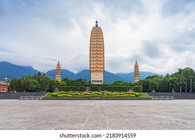 Ancient Pagodas And Tourist Attractions In Dali Park, Yunnan Province, China