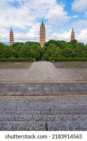 Ancient Pagodas And Tourist Attractions In Dali Park, Yunnan Province, China