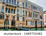 ancient palazzo barbarigo on the grand canal in venice, italy