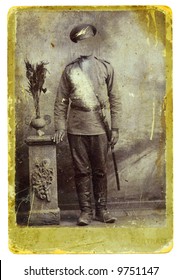 Ancient Photo Of The Soldier Of Imperial Russian Army, 1905