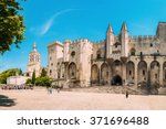 Ancient Popes Palace, Saint-Benezet, Avignon, Provence, France. Famous landmark