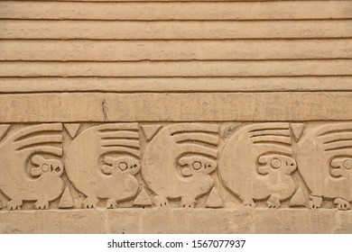 
Ancient Pre-Columbian Symbols Of The South American Chimu Culture In Their Capital Chan Chan In Peru