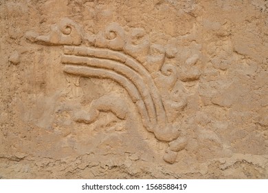 Ancient Pre-Columbian Symbols Of The South American Chimu Culture In Their Capital Chan Chan In Peru