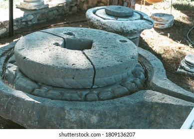 Ancient Press For Making Wine Or Olive Oil