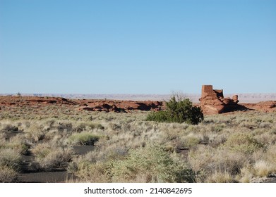 Ancient Pueblo Indian Ruins, Wupatki National Monument, Coconino County, Flagstaff, Arizona. 