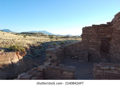 Ancient Pueblo Indian Ruins, Wupatki National Monument, Coconino County, Flagstaff, Arizona. 