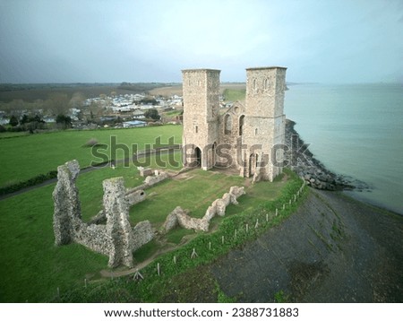 Ancient Reculver Towers in Kent