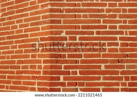 Ancient red brick wall in Haute-Garonne, near Toulouse, France. Stock fotó © 